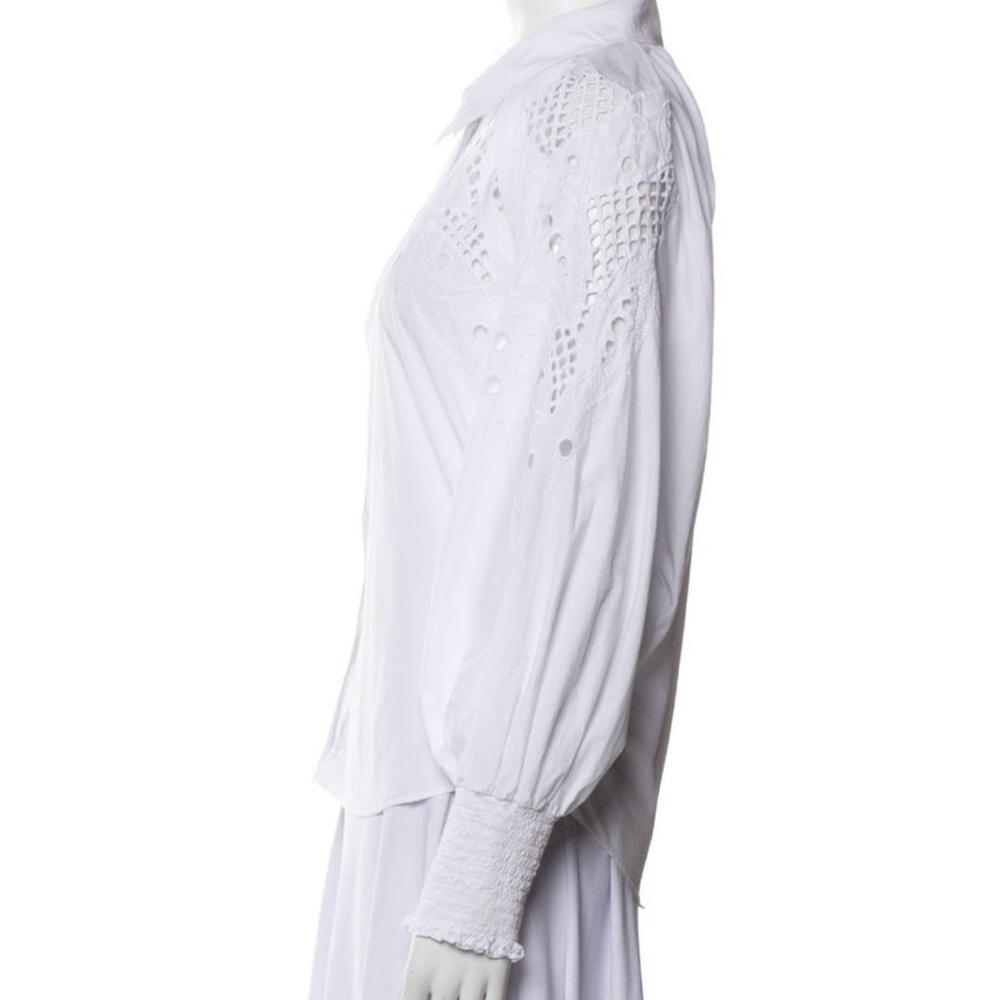 Veronica Beard White Eyelet Blouse - Picture 3 of 4
